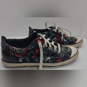 Womens 8B US Coach Barret Poppy Heart Sneakers